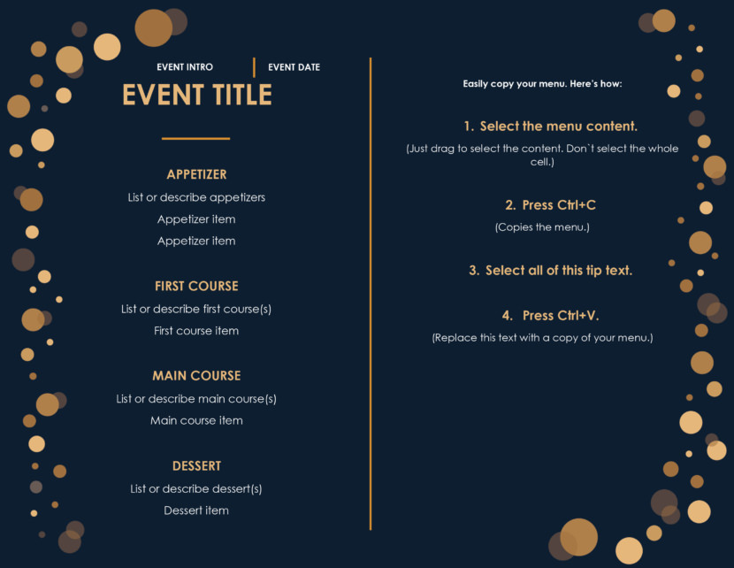 38 free simple menu templates for restaurants cafes and parties