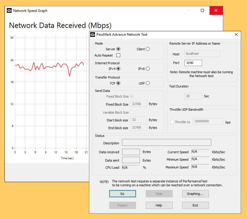 lan speed test connection to lst server failed