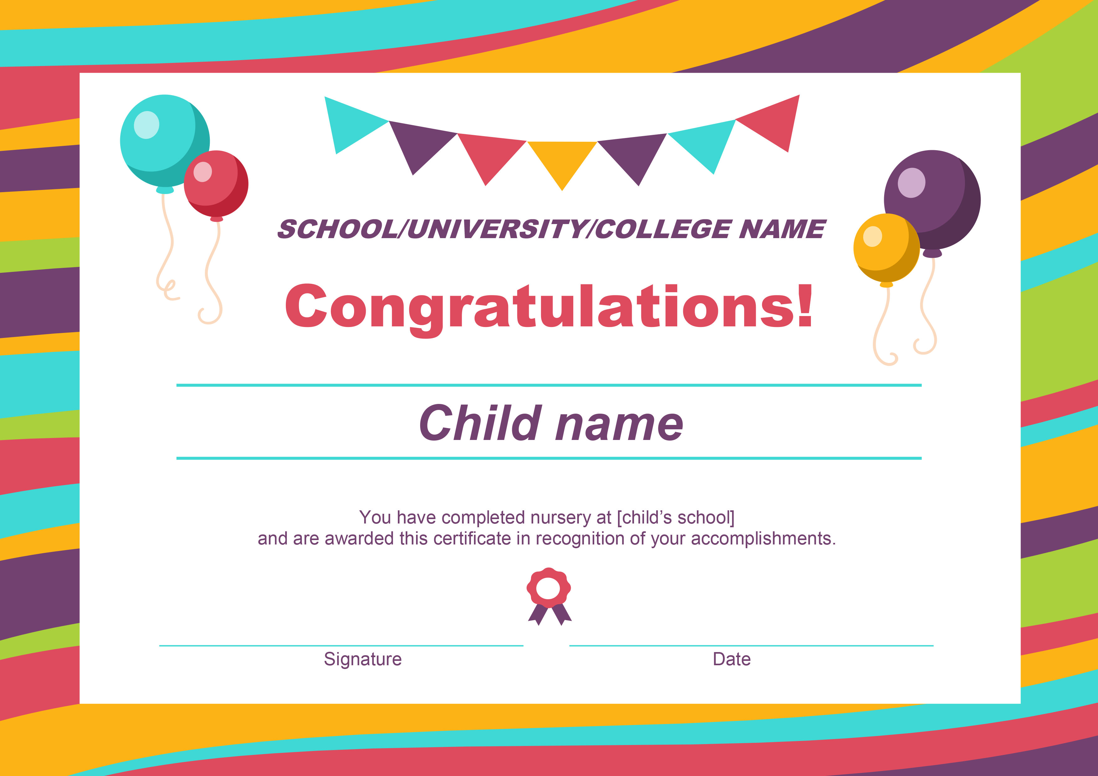 21 Free Creative Blank Certificate Templates In PSD Photoshop With Regard To Free Kids Certificate Templates