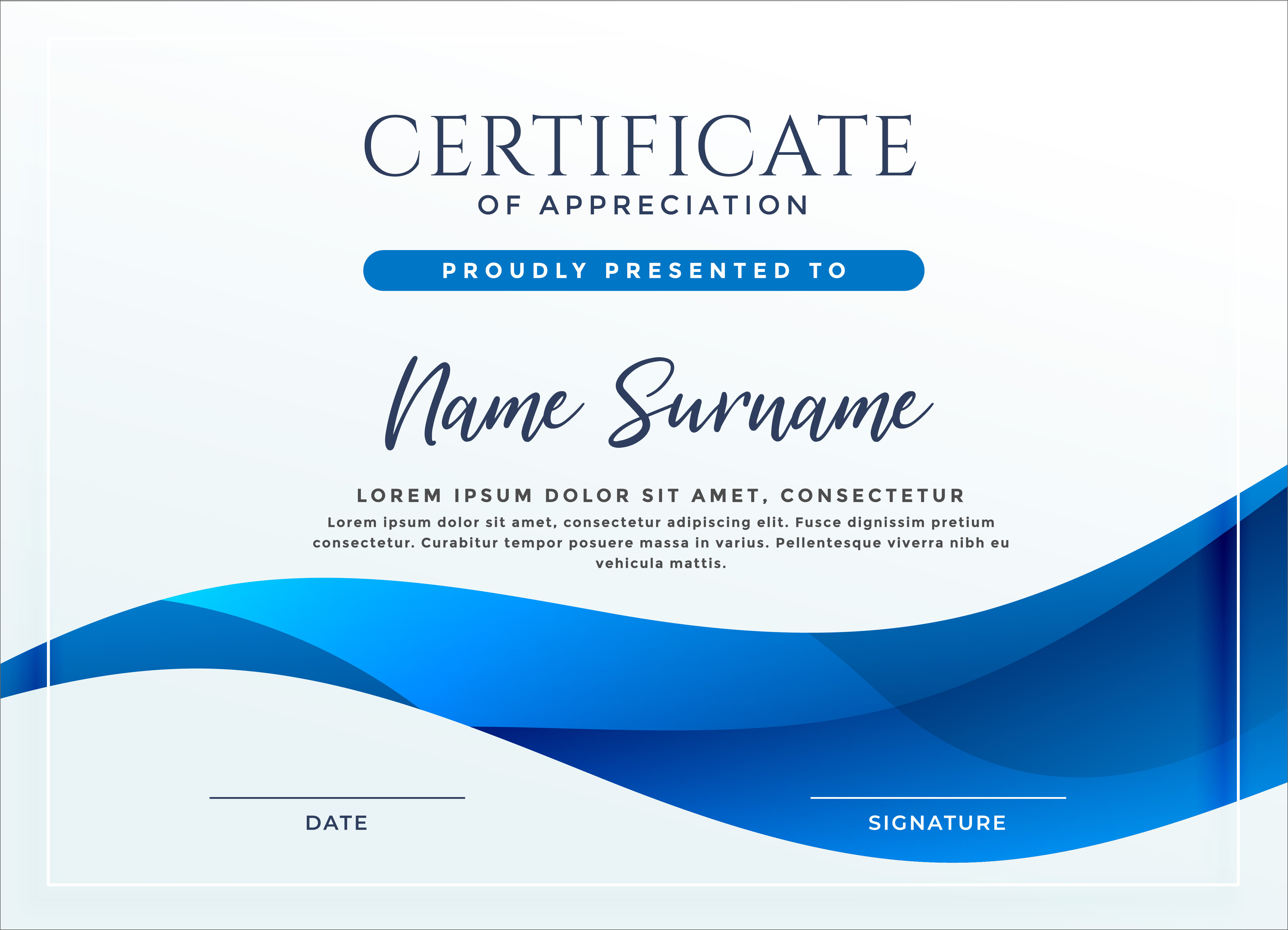 certificate template illustrator free download
