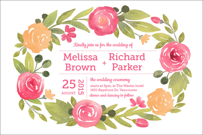 Editable Wedding Invitation Template Printable And Editable PSD