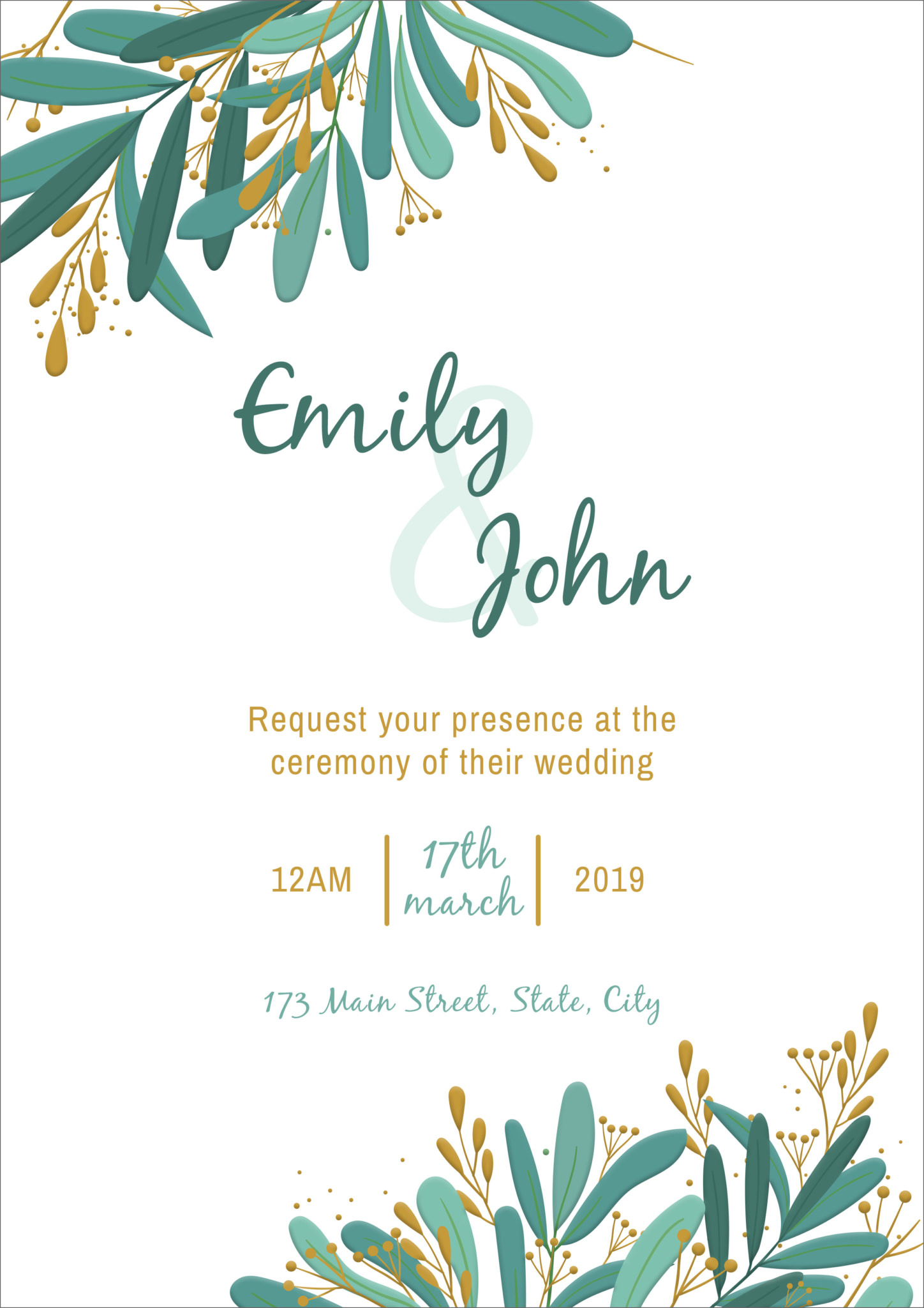 Free Printable Bridal Invitations