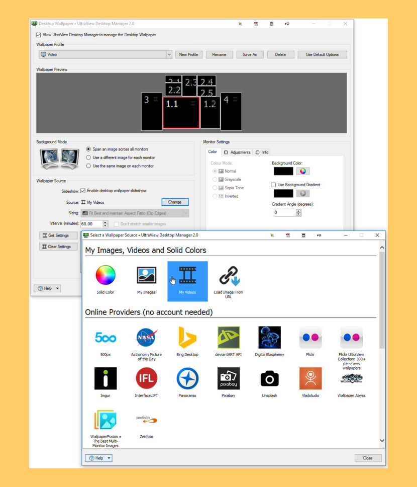 large monitor window management