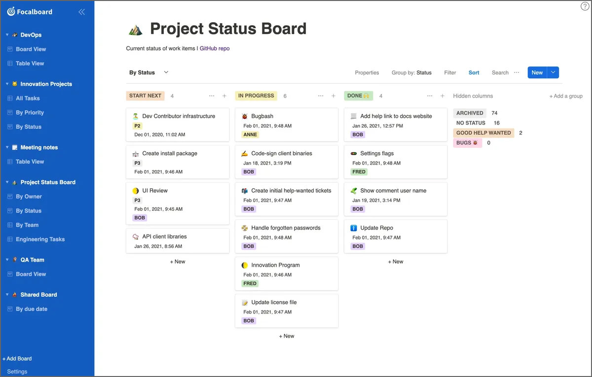 6 Free Kanboard Team Project Management Trello, Notion, and Asana