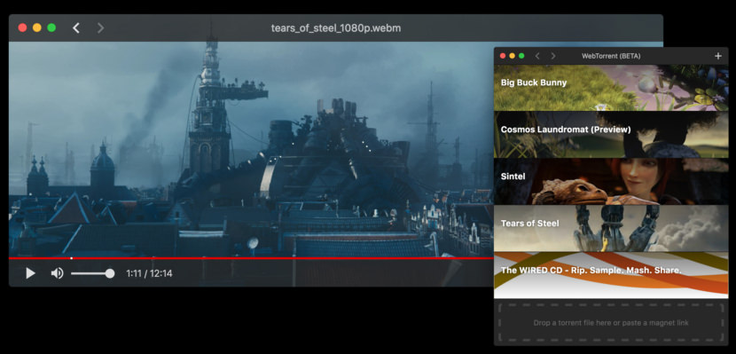 WebTorrent streaming