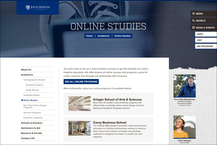 Johns Hopkins Online Studies