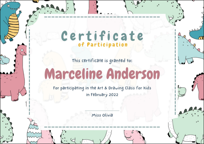 Playful Kids Certificate Template