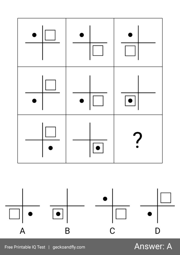 60 Free Printable IQ Test For Kids From 5 to 16 years old [ Part 2 ]