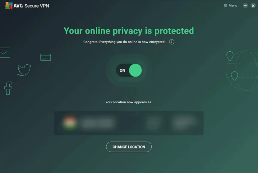 avg ultimate secure vpn screen shot