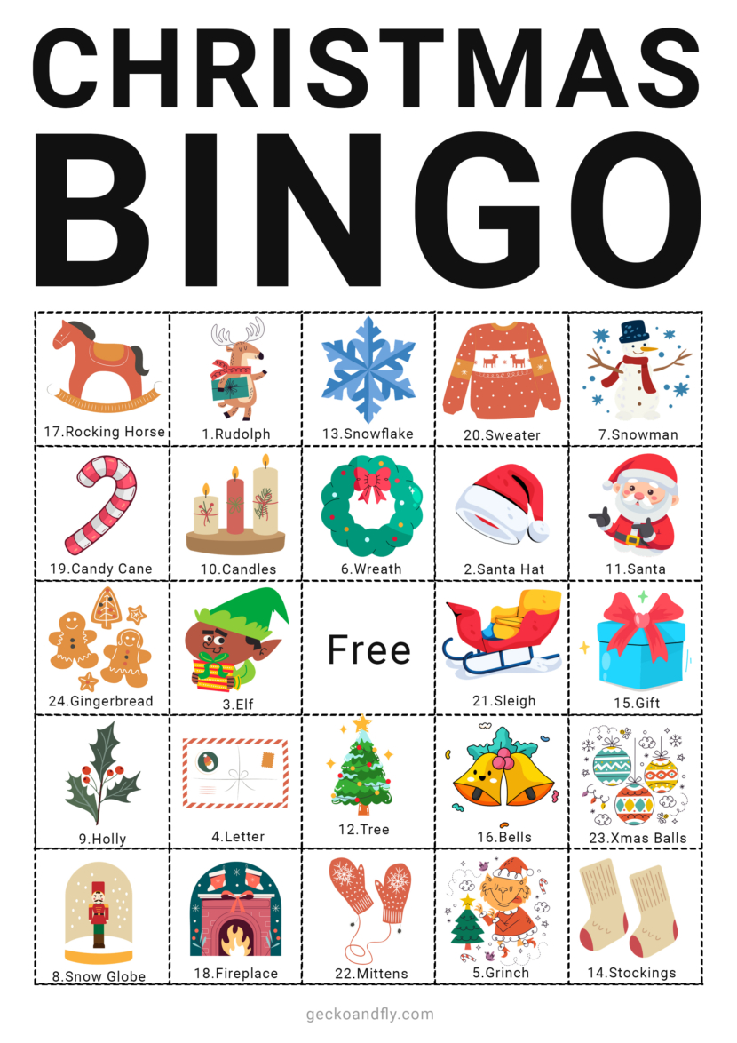 Free Printable Christmas Bingo
