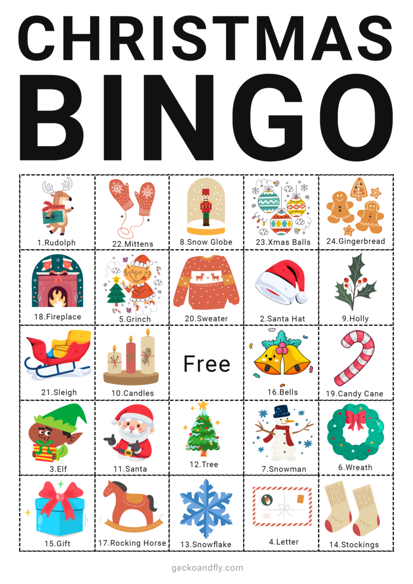 Free Printable Christmas Bingo
