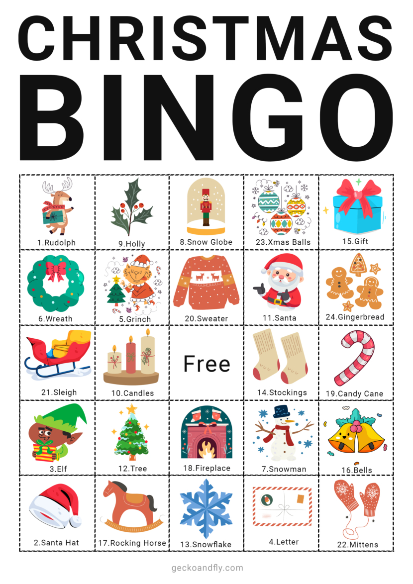 Free Printable Christmas Bingo