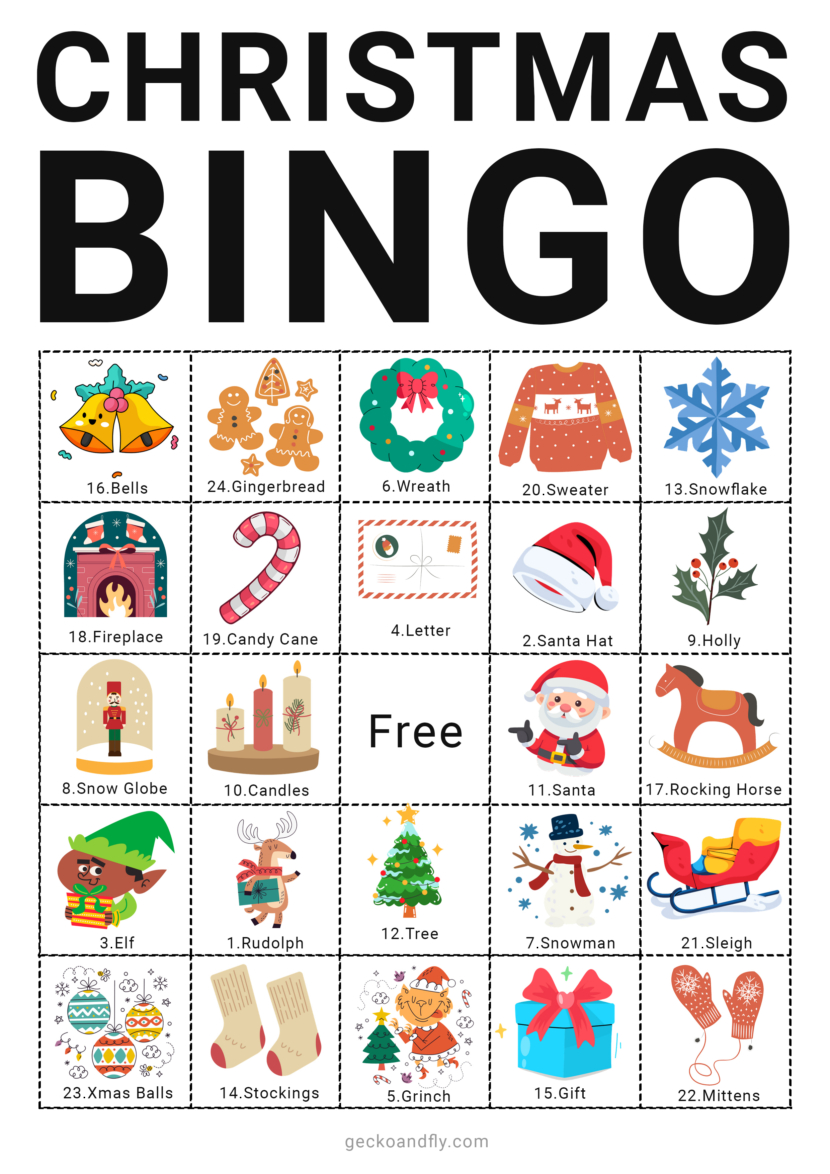 Free Printable Christmas Bingo