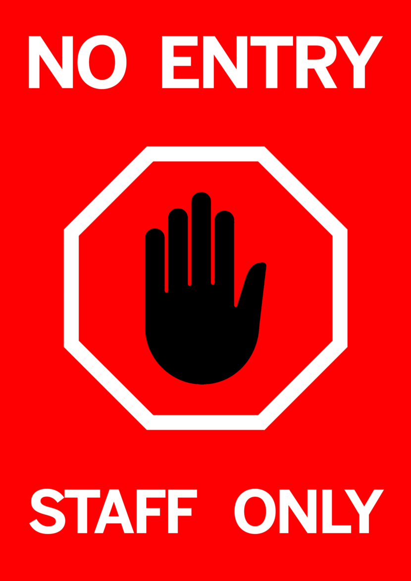 No Entry Staff Only Free Printable Signs