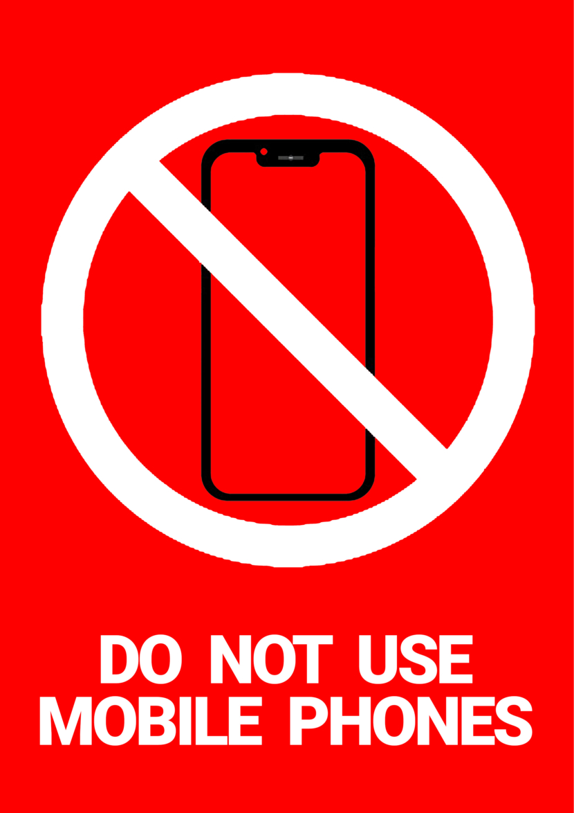Do Not Use Mobile Phone Free Printable Signs
