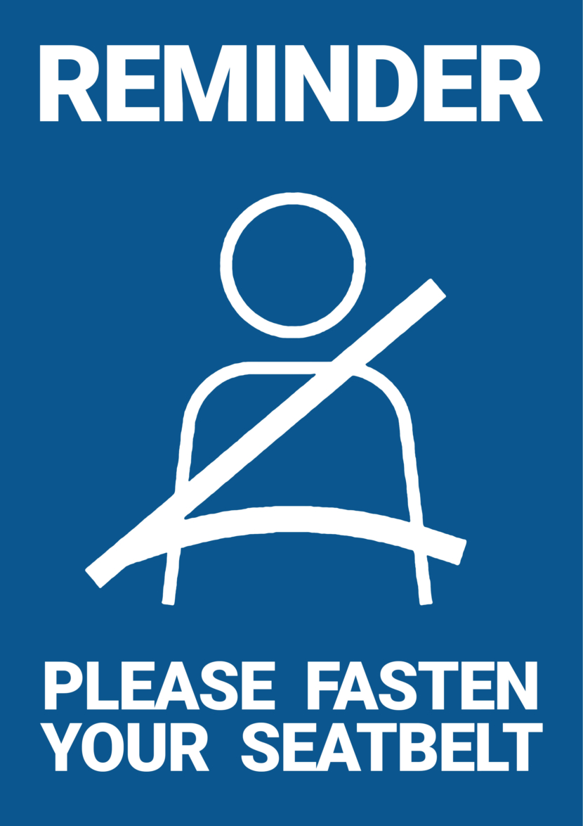 Please Fasten Seat belt Free Printable Signs