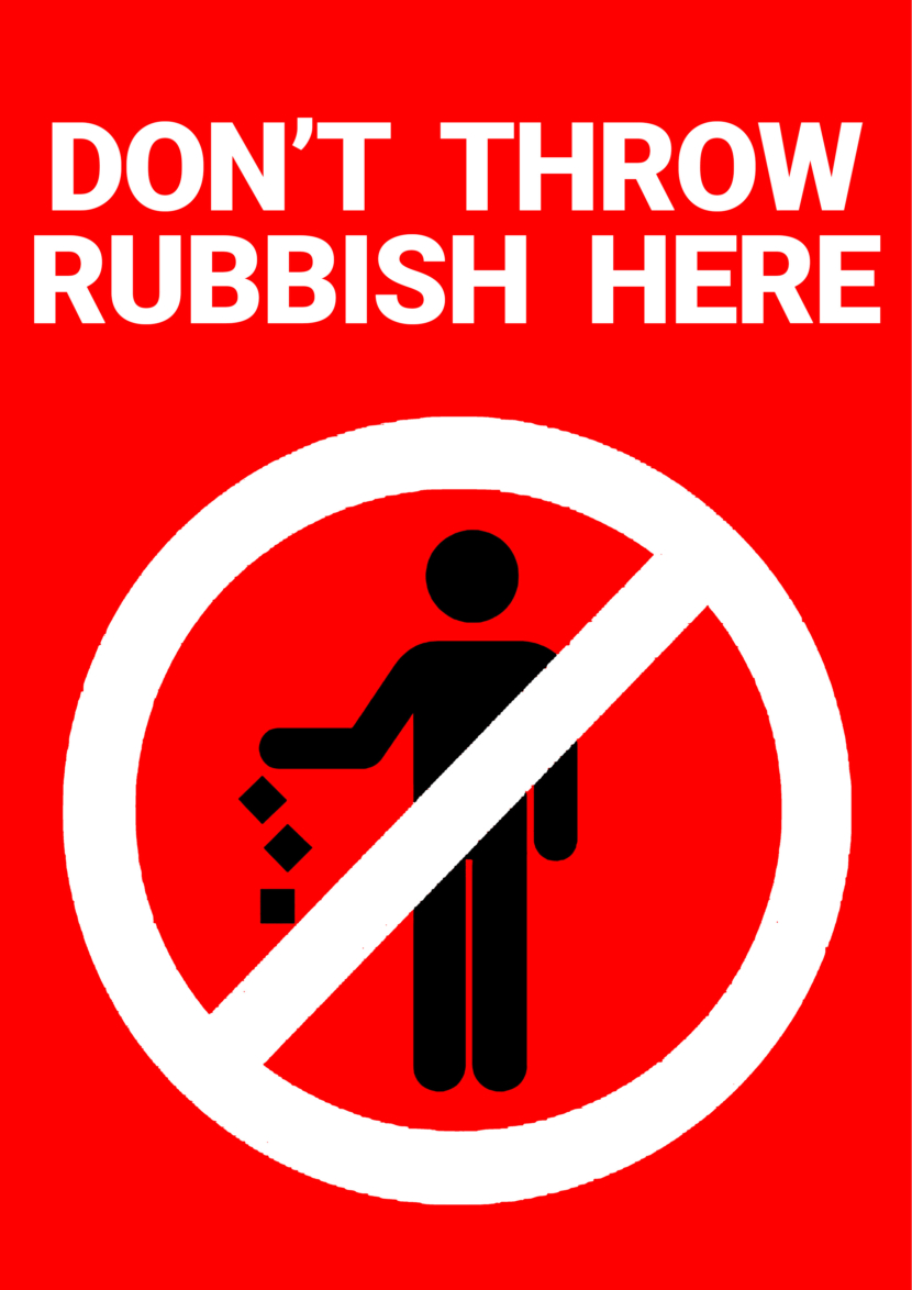 Please Do Not Throw Rubbish Here Free Printable Signs