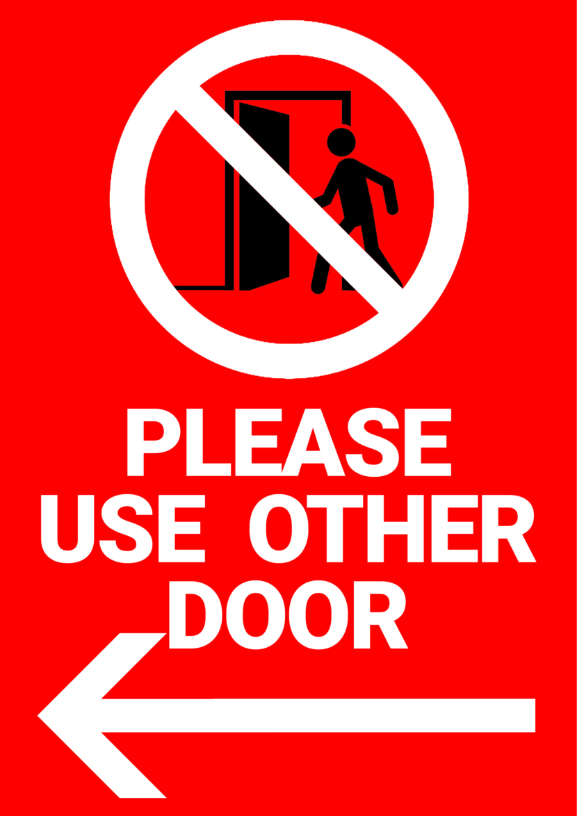 Please Use Other Door Left Free Printable Signs