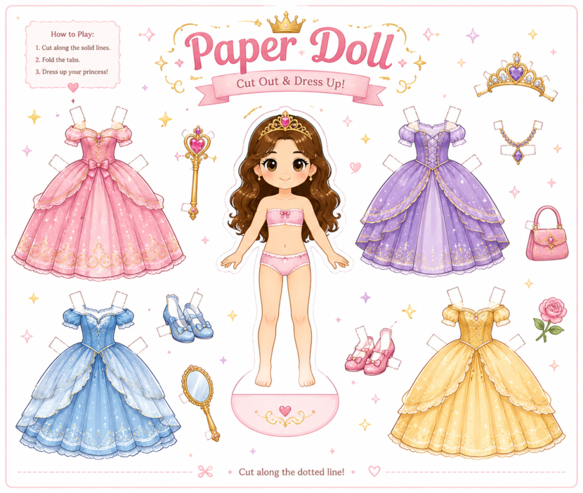 Free Printable Paper Dolls With Clothes And Dress