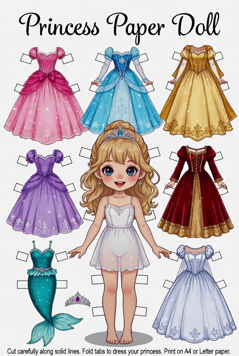 Free Printable Paper Dolls With Clothes And Dress
