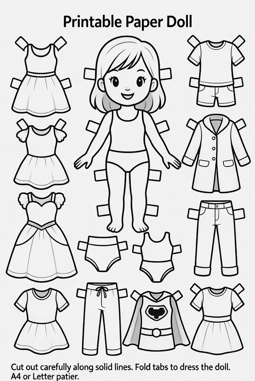 Free Printable Paper Dolls With Clothes And Dress