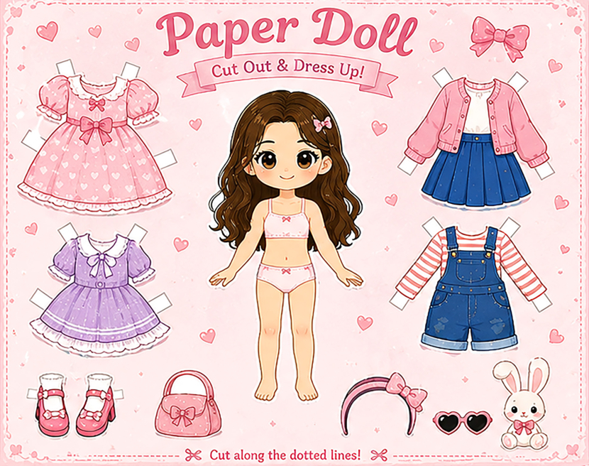 Free Printable Paper Dolls With Clothes And Dress
