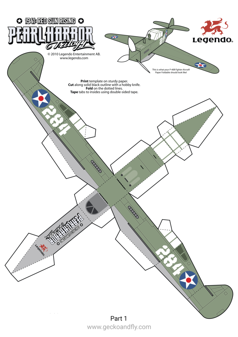 legendo printable paper plane p40b
